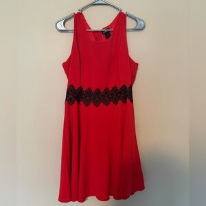 Rue21 Scarlet Mini Dress with Ebony Lace